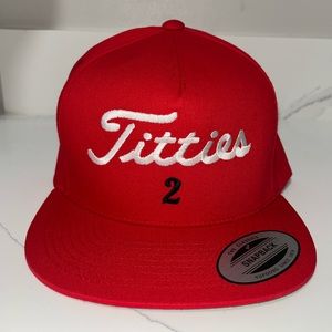 Titties SnapBack Golf Hat NWT